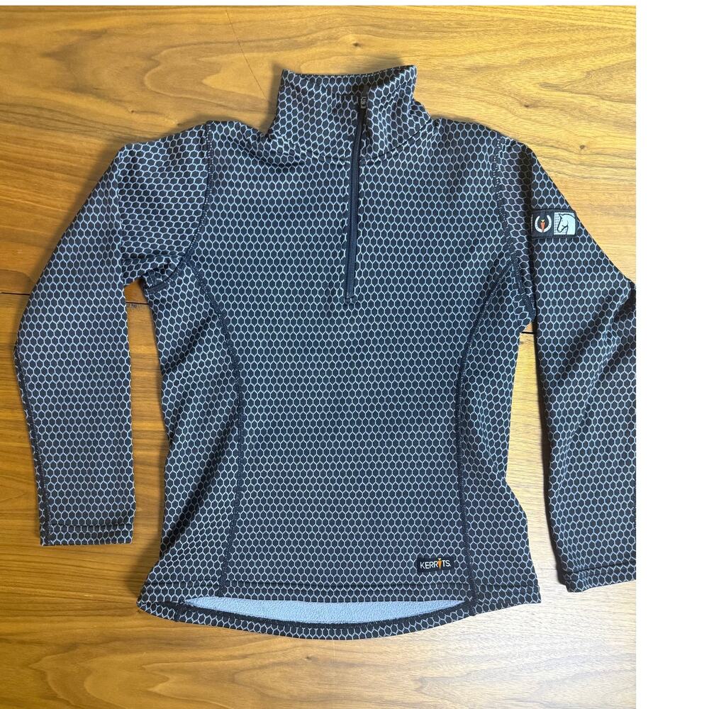 Kerrits Kids L 12-14 Honeycomb Quarter Zip Fleece Equestrian Riding Pullover